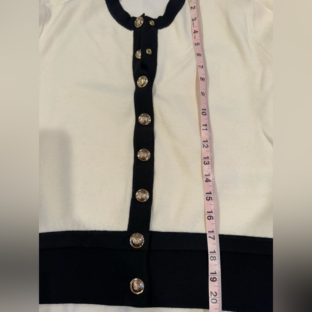 Sandro Cardigan | Contrast Trim | Preppy Sweater | French Designer | NWOT | $370 - Picture 12 of 12